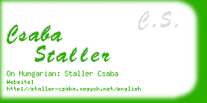 csaba staller business card